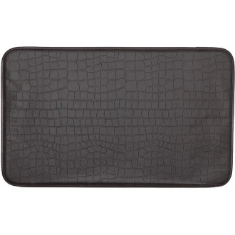 Kittrich Stephan Roberts Anti-Fatigue Kitchen Faux Leather Non-Skid Cushioned Comfort Mat, 18" x 30", Crocodile Dark Brown