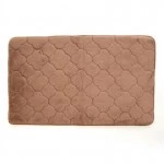 Kittrich Stephan Roberts Home Embroidered Memory Foam Bath Mat, ,17'' x 24'',  Wood Smoke