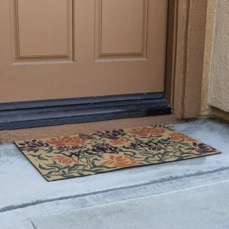 Kittrich Stephan Roberts Recycled Rubber Doormat Eco-Friendly Decorative Floor Mat, 18'' x 30'', Verona