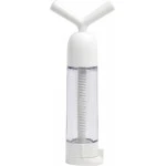 Chef'n GarlicMachine Garlic Press, Handheld Twist Garlic Crusher, White