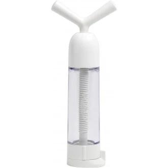 Chef'n GarlicMachine Garlic Press, Handheld Twist Garlic Crusher, White