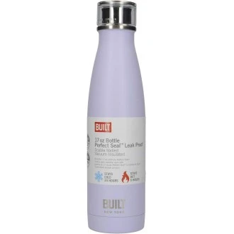 Built Double Walled Stainless Steel Water Bottle Lavender, 500ml 