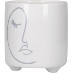 KitchenCraft Mini Ceramic Planter with Abstract Face Design