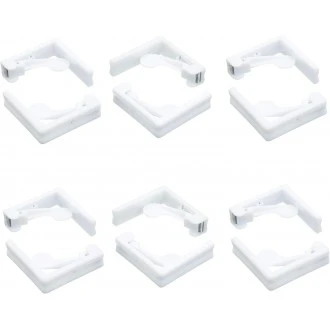 Kitchen Craft Adjustable Plastic Tablecloth Clips, White (Pack of 6)