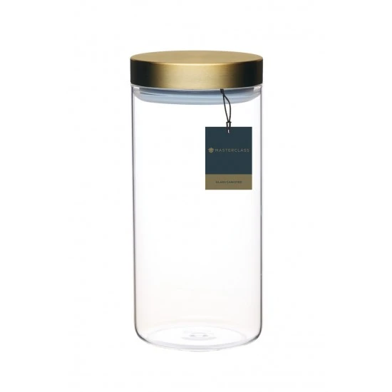 MasterClass Airtight Large Glass Food Storage Jar with Brass Lid, 1.5 litre (2¾ pint) capacity, MCCANLRGCOP Shop quality MasterClass Airtight Large Glass Food Storage Jar with Brass Lid, 1.5 litre (2¾ pint) capacity in Kenya from vituzote.com Shop in-store or online and get countrywide delivery!