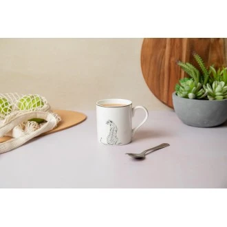 Mikasa Cheetah Straight-Sided Porcelain Mug, 280ml
