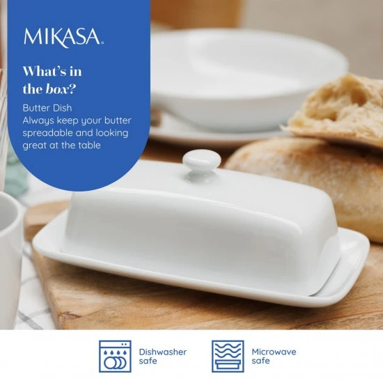 Shop quality Mikasa Chalk Porcelain Butter Dish, 21cm, White in Kenya from vituzote.com Shop in-store or online and get countrywide delivery!