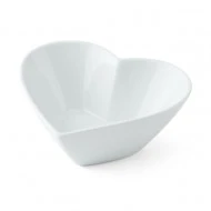 Mikasa Chalk Porcelain Heart Small Serving Bowl, 13cm, White