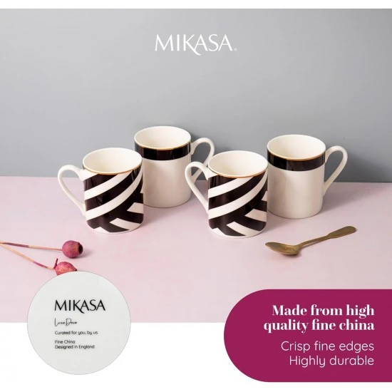 Shop quality Mikasa Luxe Deco 4-Piece Fine China Mug Set, 380ml, Gift Boxed in Kenya from vituzote.com Shop in-store or online and get countrywide delivery!