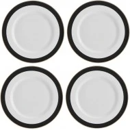 Mikasa Luxe Deco 4-Piece Fine China Dinner Plate Set of 4, 27.5cm, Gift Boxed