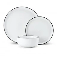 Mikasa Limestone Porcelain 12 Piece Dinner Set, White
