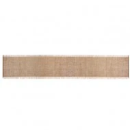 Mikasa Frayed Jute Table Runner, Natural, 230 x 33cm