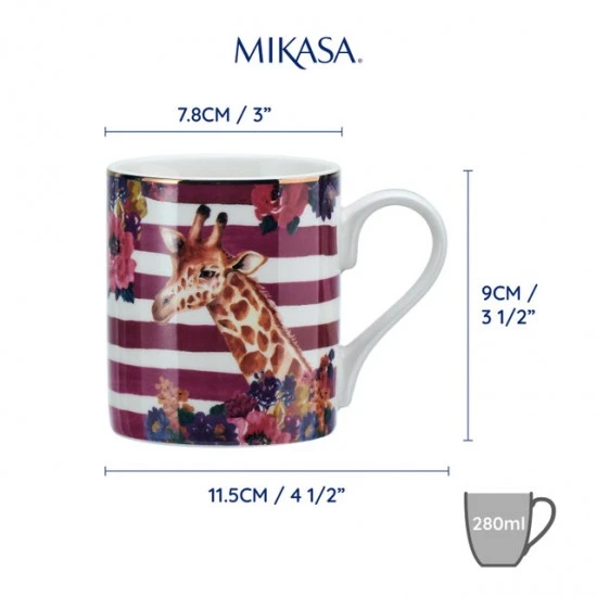 Mikasa Wild at Heart Giraffe Print Mug, 280ml, MKWILDMUGGIR Shop quality Mikasa Wild at Heart Giraffe Print Mug, 280ml in Kenya from vituzote.com Shop in-store or online and get countrywide delivery!