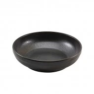 Neville Genware Terra Porcelain Black Coupe Bowl, 20cm 