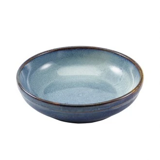 Neville Genware Terra Porcelain Aqua Blue Coupe Bowl 23cm