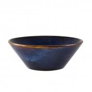 Neville Genware Terra Porcelain Aqua Blue Conical Bowl, 16cm