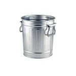 Neville Genware Miniature Galvanised Bin, 14x12x15cm
