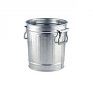 Neville Genware Miniature Galvanised Bin, 14x12x15cm