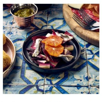 Neville Genware Terra Porcelain Black Low Presentation Plate
