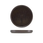 Nevill Genware Terra Porcelain Black Low Presentation Plate, 18cm 
