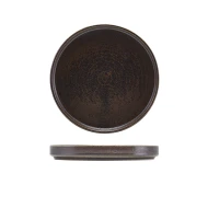 Nevill Genware Terra Porcelain Black Low Presentation Plate, 18cm 