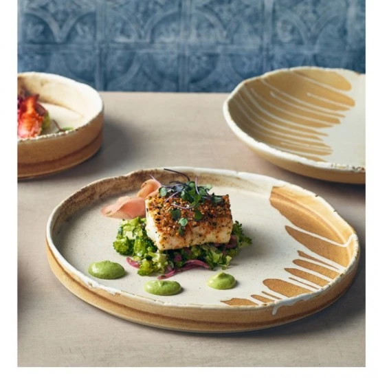 Shop quality Neville Genware Terra Porcelain Roko Sand Presentation Plate 26cm in Kenya from vituzote.com Shop in-store or online and get countrywide delivery!