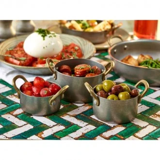 Neville GenWare Vintage Steel Mini Casserole Dish, 135 ml