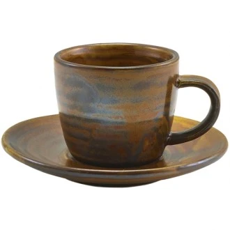 Neville Genware Terra Porcelain Rustic Copper Saucer, 11.5cm
