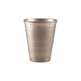 Neville GenWare Beaded Vintage Steel Serving Cup, 380ml