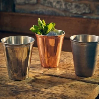 Neville GenWare Beaded Vintage Steel Serving Cup, 380ml