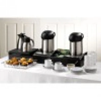 Neville Genware Stainless Steel Vacuum Push Button Jug- 2.0 Litres