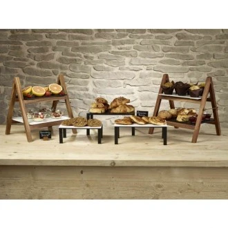 Neville Genware Acacia Wood Sign Holder 3 x 2.5 x 2.5cm