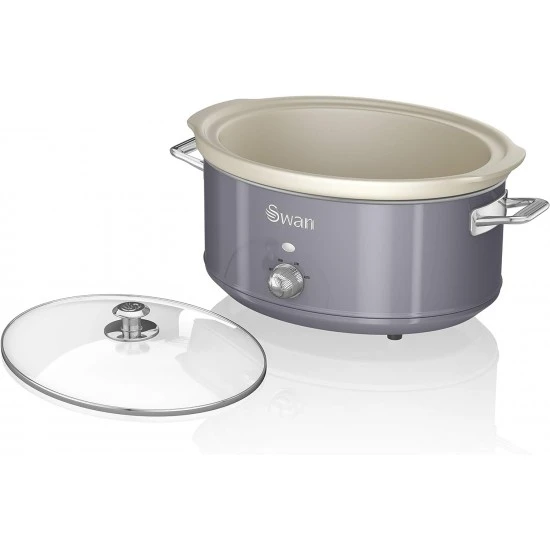 Shop quality Swan Retro 6.5 Litre Slow Cooker, 3 Temperature Settings, Removable Ceramic Inner Pot, Power on Indication, Glass Lid, 120W, Grey in Kenya from vituzote.com Shop in-store or online and get countrywide delivery!