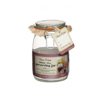 Home Made Glass Preserving Jar, 1 Litre