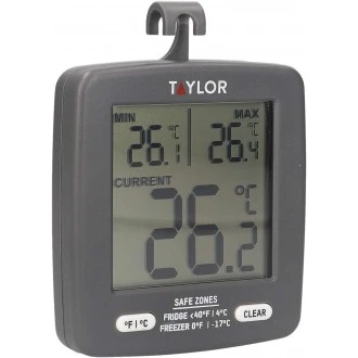 Taylor Pro Freezer Thermometer, Energy Saving, Current-Min-Max Temperature Display, -4°F to -140°F Range