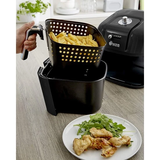 Swan Retro Air Fryer, Black, Low Fat Healthy Frying, 80 Less Fat, Rapid Air Circulation, 6 Litres, SD10510BN Shop quality Swan Retro Air Fryer, Black, Low Fat Healthy Frying, 80 Less Fat, Rapid Air Circulation, 6 Litres in Kenya from vituzote.com Shop in-store or online and get countrywide delivery!