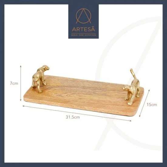 Shop quality Artesà Mango Wood Rectangular Serving Platter with Leopard Handles in Kenya from vituzote.com Shop in-store or online and get countrywide delivery!