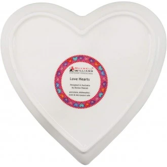 Maxwell & Williams Love Hearts Zig Zag Zeb Heart Plate, 15.5cm 