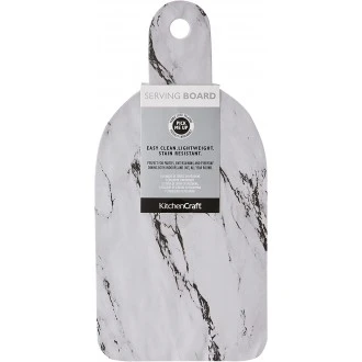 KitchenCraft "We Love Summer" Melamine Marble-Effect Food Serving Platter