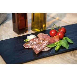 KitchenCraft Rectangular Melamine Slate-Effect Food Serving Platter, 53 cm x 16 cm (21" x 6½")