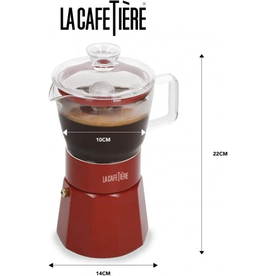 Shop quality La Cafetière Verona Glass Espresso Maker-6-Cup, Red in Kenya from vituzote.com Shop in-store or online and get countrywide delivery!