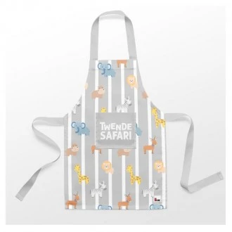 Bonk Kids Poly Cotton Kids Apron, Twende Safari Chef Apron, Multicoloured