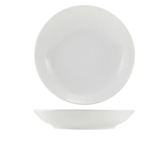 Neville Genware Incise Porcelain Solara Coupe Bowl 25.5cm