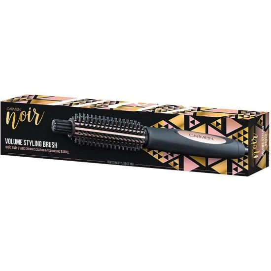 Shop quality Carmen Noir Volume Styling Brush with Ceramic heated barrel and 360° Anti-Tangle Swivel Cord, Black & Rose Gold. in Kenya from vituzote.com Shop in-store or online and get countrywide delivery!