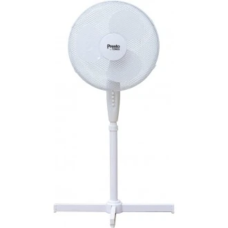 Presto by Tower Pedestal Fan with 3 Speeds, Adjustable Height, Oscillation, 16”, 40W, White