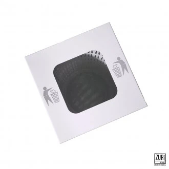 Zuri Cold-rolled Steel Waste Dust Bin with Plastic insert, White Finish, 21 litres