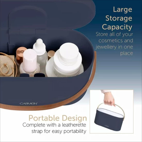 Carmen LED Mirror & Cosmetics Case - Black, C81167BC Shop quality Carmen LED Mirror & Cosmetics Case - Black in Kenya from vituzote.com Shop in-store or online and get countrywide delivery!