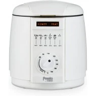 Presto By Tower One Person Deep Fat Fryer, Adjustable Thermostat 80-190°C, Power Indicator Light, , 350 g 1 Litre, White