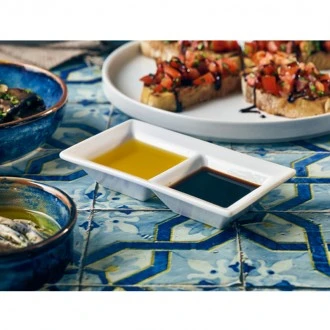 Neville GenWare Porcelain Double Dish, 15 x 8cm / 6 x 3"