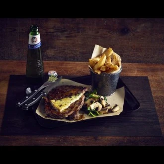 Neville Genware Vinyl Placemat Dark Wood Effect, 45x30cm